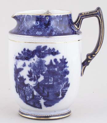 Jug or Pitcher Hot Water with pewter lid c1899